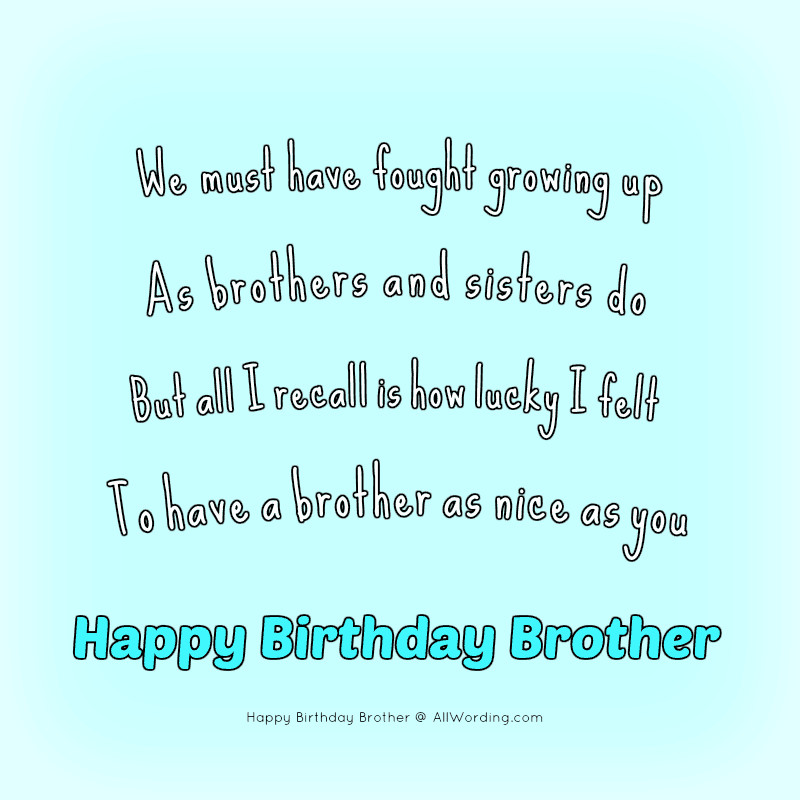 Brother Birthday Quotes From Sister
 Happy Birthday Brother 50 B Day Wishes For Your Awesome