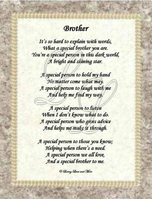 Brother Birthday Quotes From Sister
 poem for brother birthday Google Search
