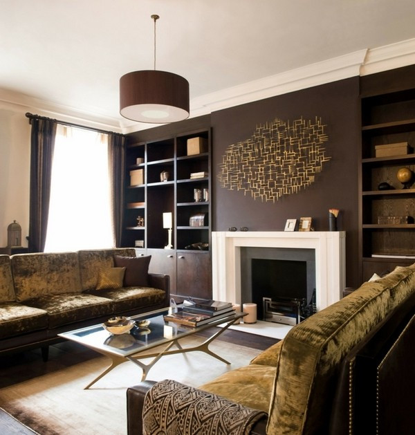 Brown Accent Walls Living Room
 Living room design ideas in brown and beige 50 fabulous