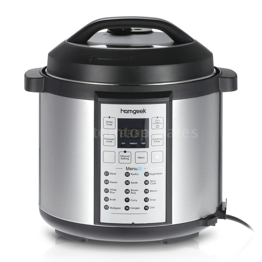 Brown Rice Pressure Cooker
 6QT Electric Power Rice Pressure Cooker 1000W w Slow Cook