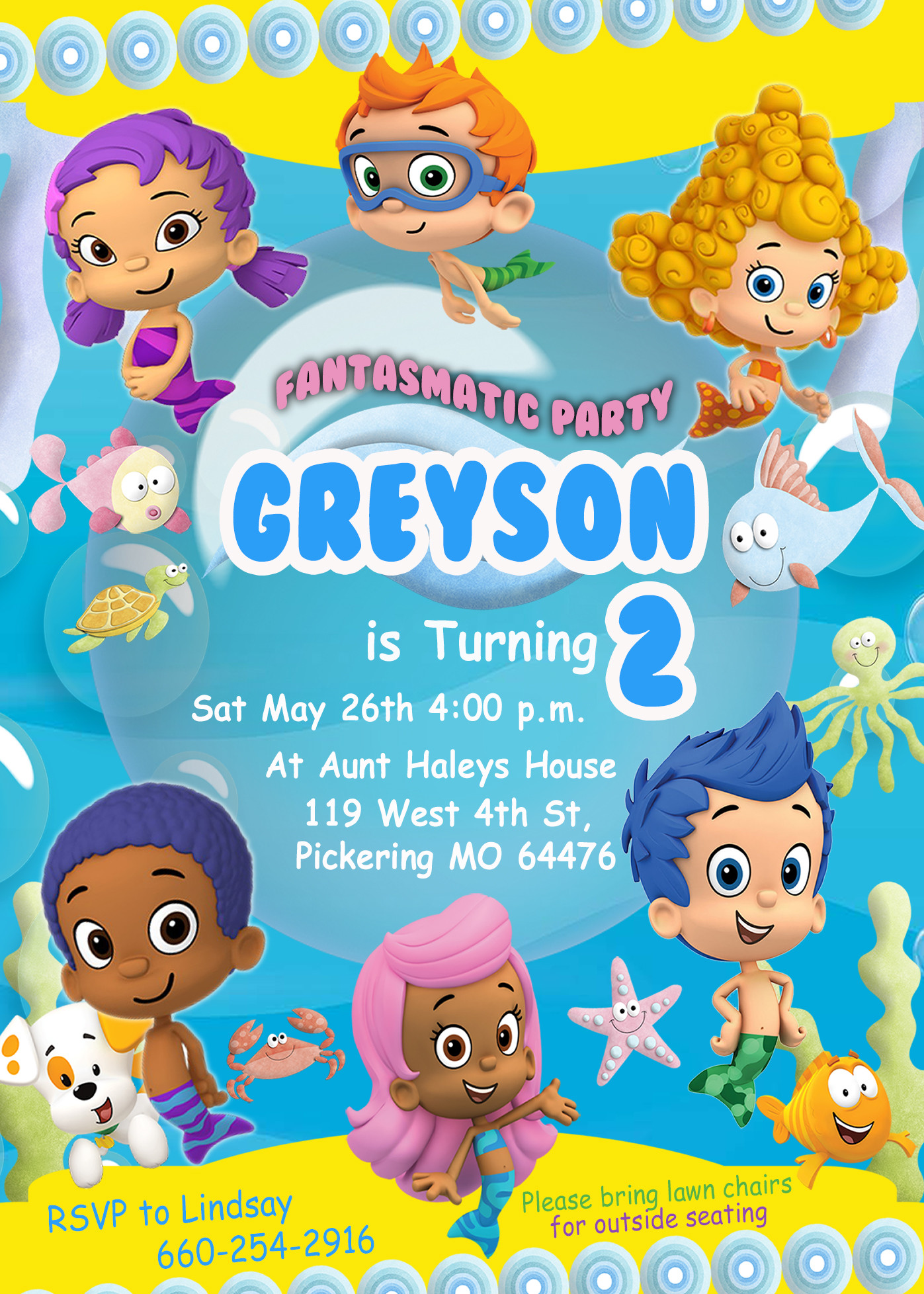 Bubble Guppies Birthday Invitation
 Bubble Guppies Birthday Invitation oscarsitosroom