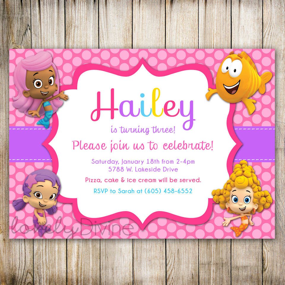 Bubble Guppies Birthday Invitation
 Free Printable Bubble Guppies Birthday Invitations – FREE