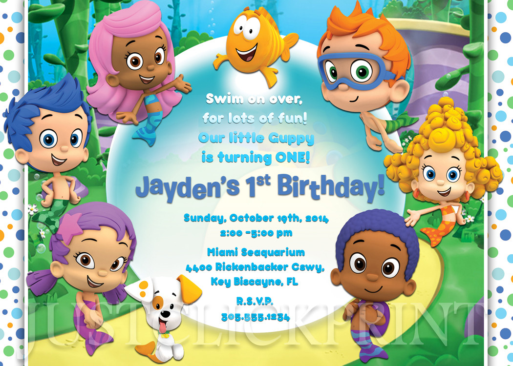 Bubble Guppies Birthday Invitation
 Bubble Guppies Birthday Invitation Printable Boy Girl