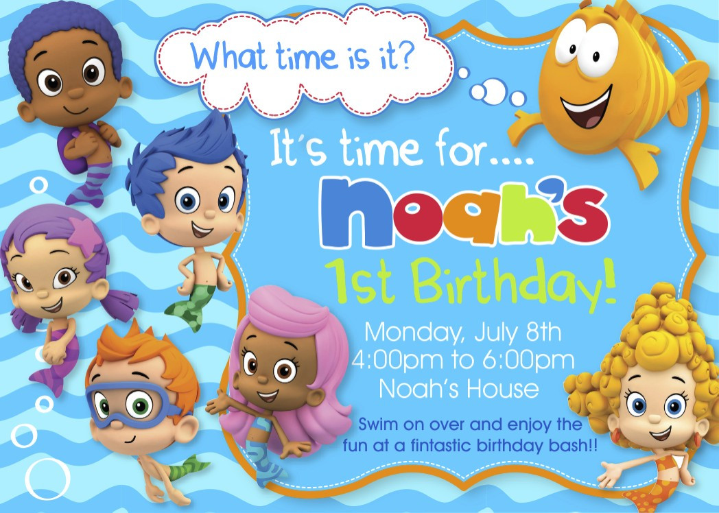 Bubble Guppies Birthday Invitation
 Bubble Guppies Birthday Party Invitations