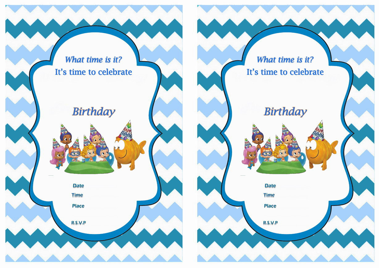 Bubble Guppies Birthday Invitation
 Free Printable Bubble Guppies Birthday Invitations – FREE