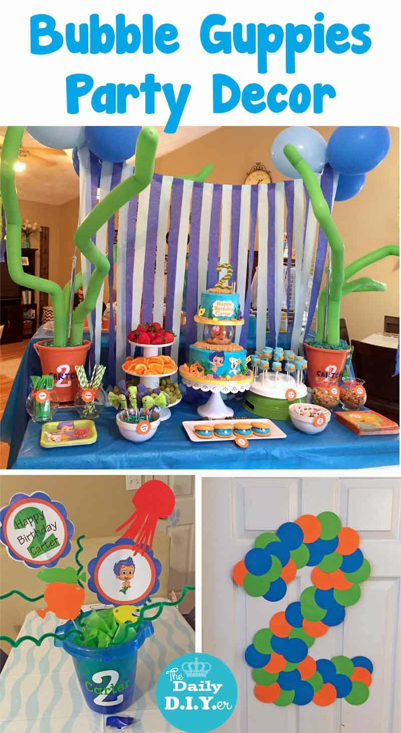 Bubble Guppies Birthday Party Decorations
 The Daily DIYer Bubble Guppies Party Decor