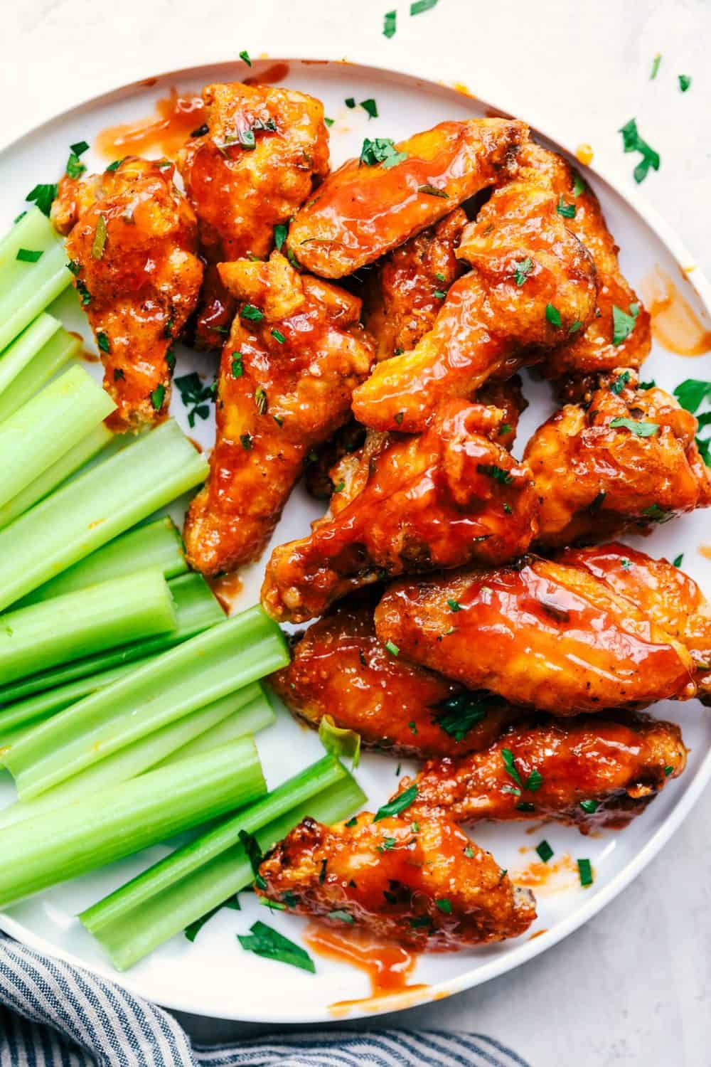 Buffalo Wing Recipes Baked
 Baked Sticky Honey Garlic Buffalo Wings