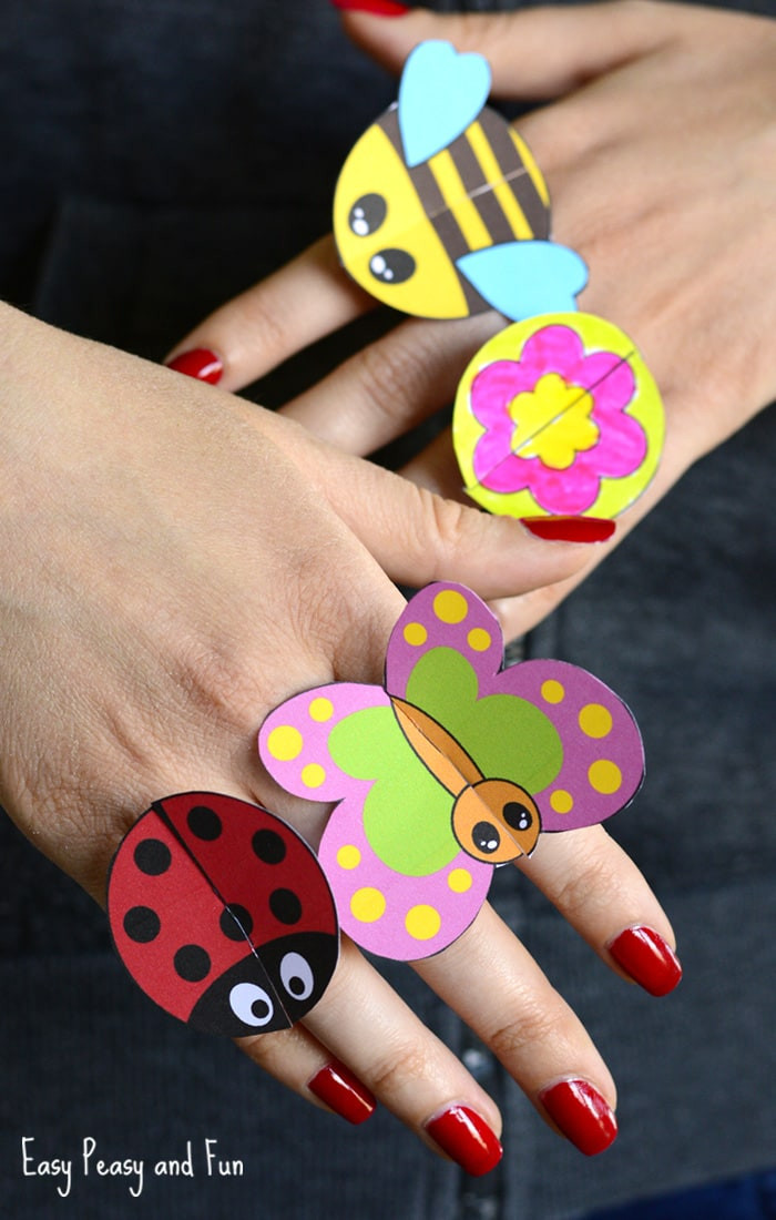 Bug Crafts For Kids
 Printable Bug Paper Rings for Kids Craft Template Easy
