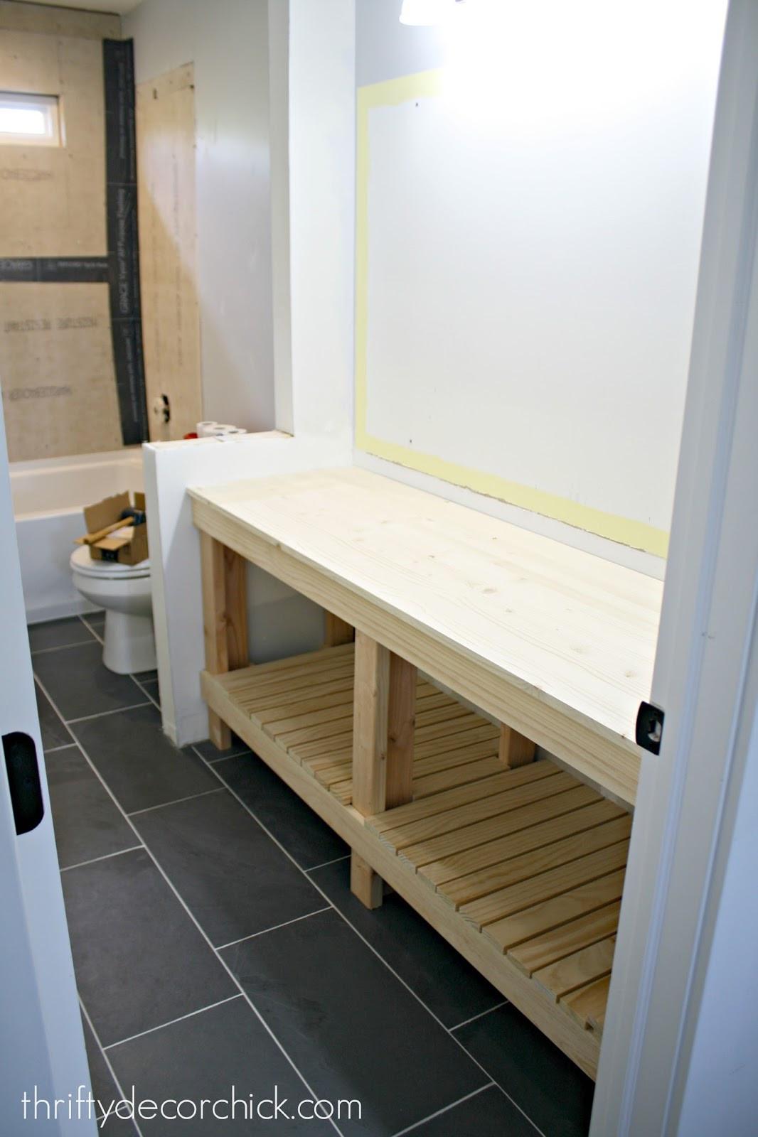 Building Bathroom Vanities
 How to build a DIY open bathroom vanity