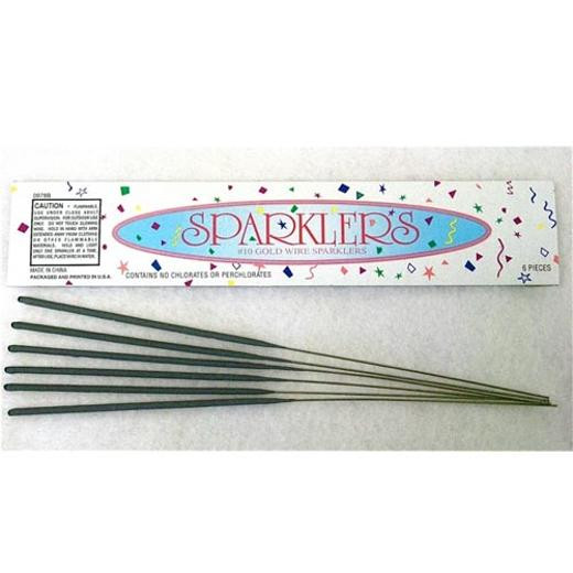 Bulk Wedding Sparklers
 10" Gold Wedding Sparkler Bulk Pack