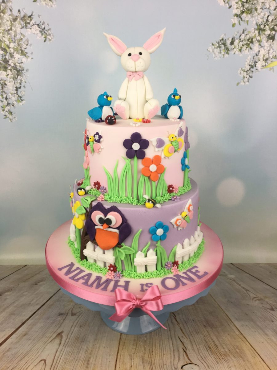 Bunny Birthday Cake
 1st Birthday Cake With Bunny Topper Mel s Amazing Cakes