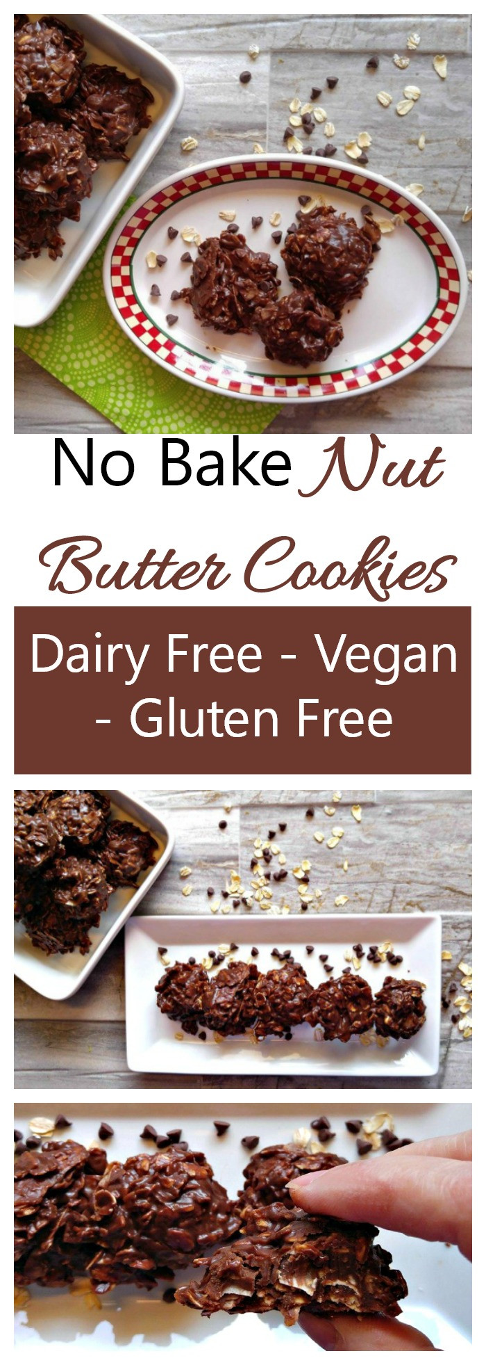 Butter Substitute In Cookies
 No Bake Nut Butter Cookies Dairy Free Gluten Free
