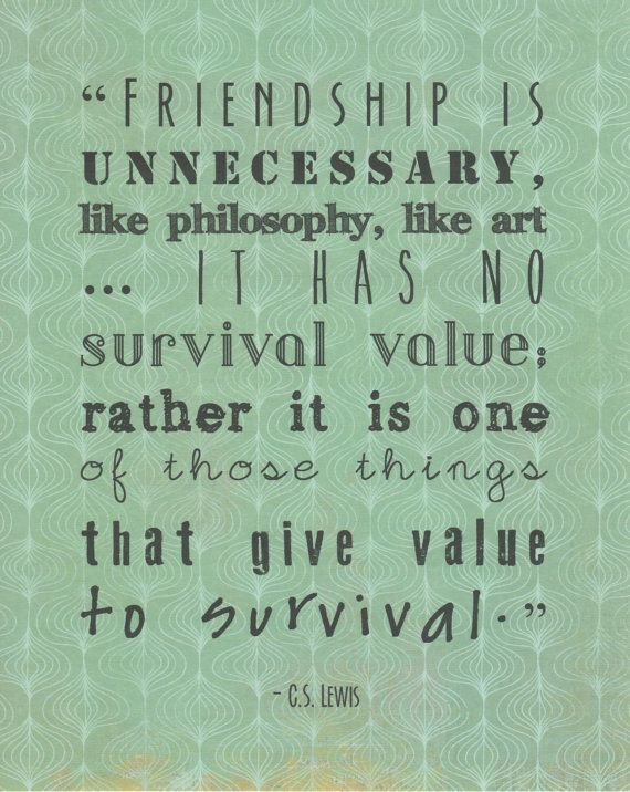 C.S.Lewis Quote On Friendship
 Cs Lewis Friendship Quotes QuotesGram