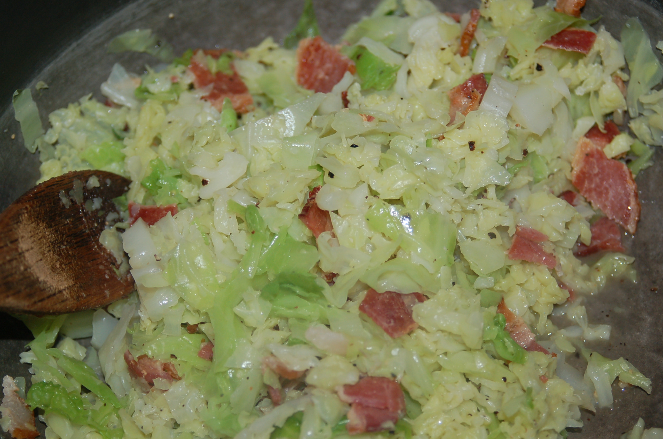 Cabbage Side Dish
 Bacon & Cabbage as a Side Dish serves 6