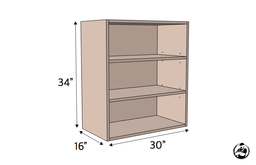 Cabinet Plans DIY
 30in Upper Cabinet Carcass Frameless Rogue Engineer