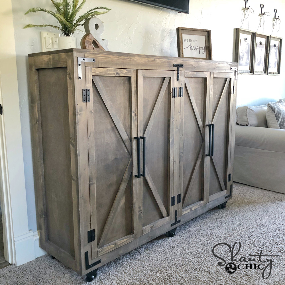 Cabinet Plans DIY
 DIY Farmhouse X Storage Cabinet Shanty 2 Chic