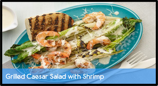 Caesar Salad With Shrimp
 Grilled Caesar Salad with Shrimp