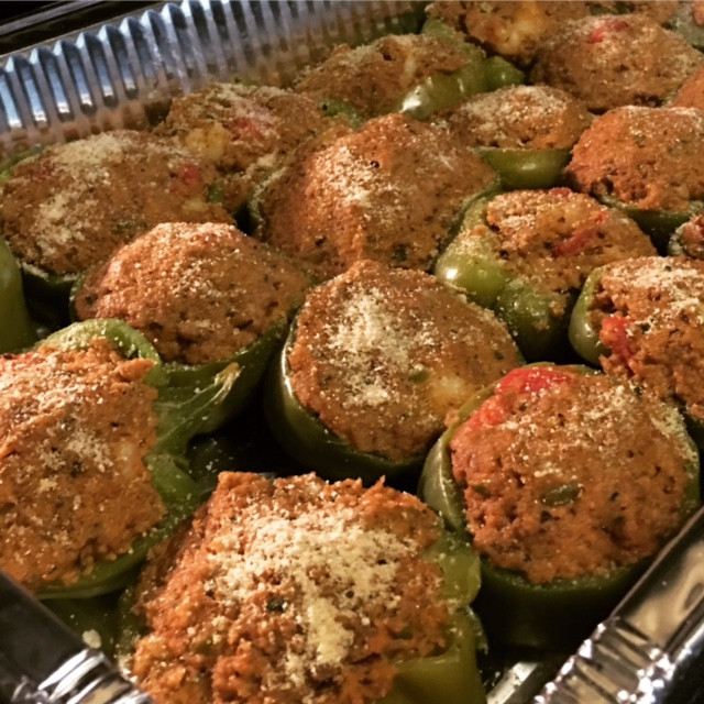 Cajun Seafood Stuffed Bell Peppers
 cajun stuffed bell peppers seafood