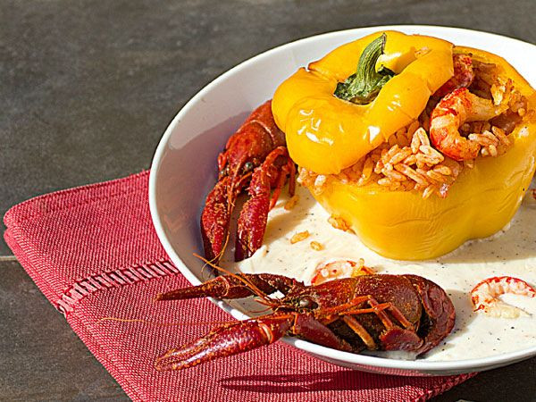 Cajun Seafood Stuffed Bell Peppers
 cajun stuffed bell peppers seafood