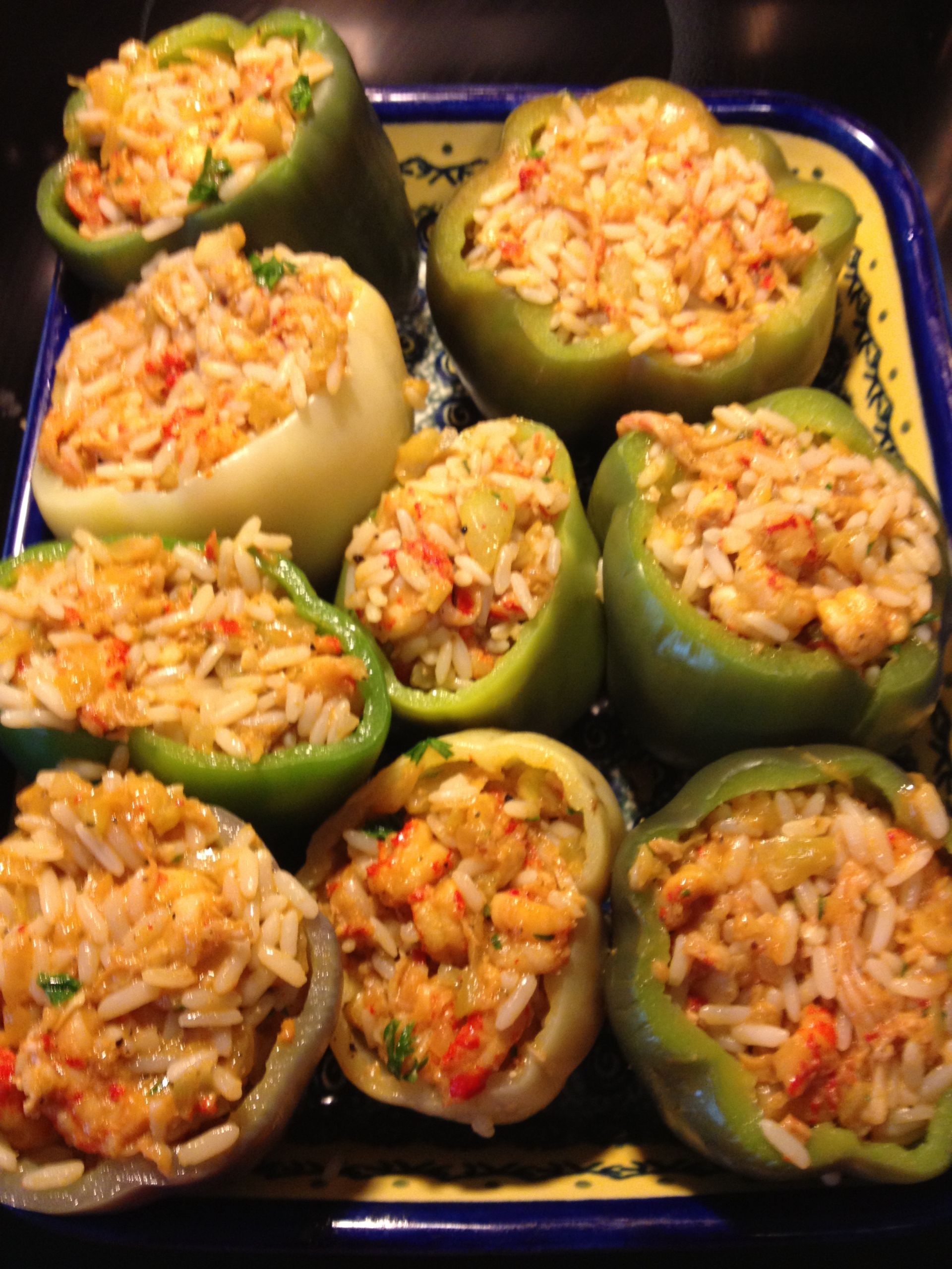 Cajun Seafood Stuffed Bell Peppers
 cajun stuffed bell peppers seafood