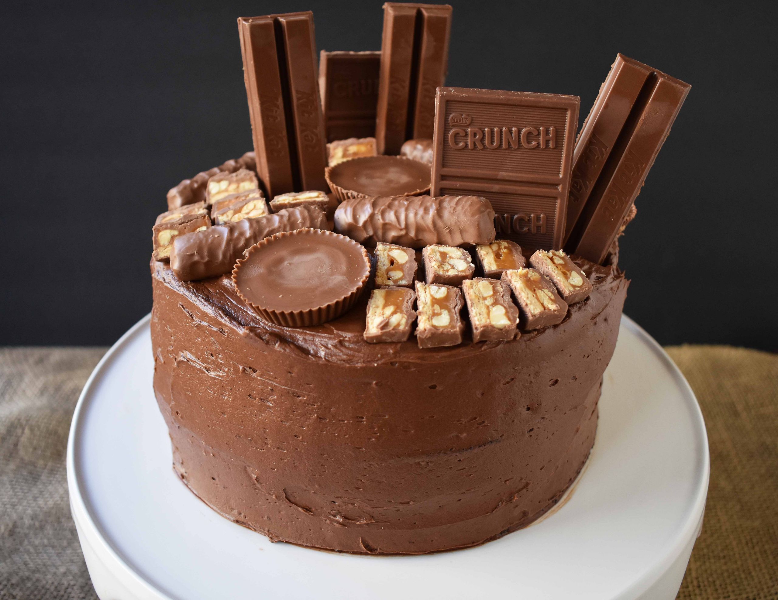 Cake Birthday
 Candy Bar Stash Chocolate Cake – Modern Honey