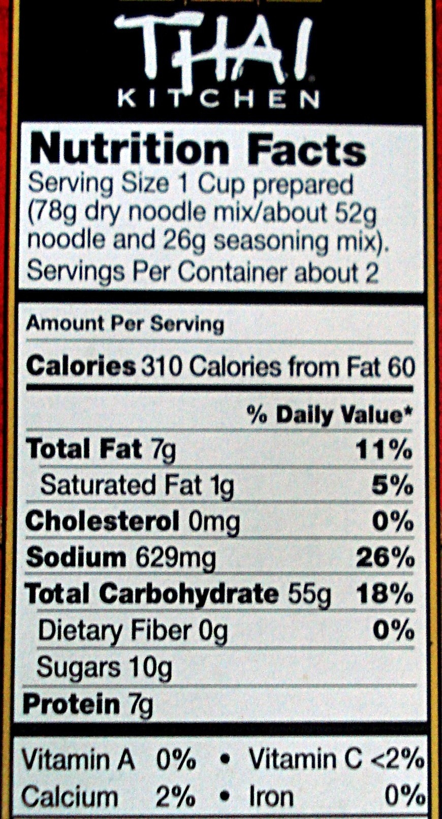 Calories In Rice Noodles
 Stir Fry Rice Noodles Thai Kitchen 155 g