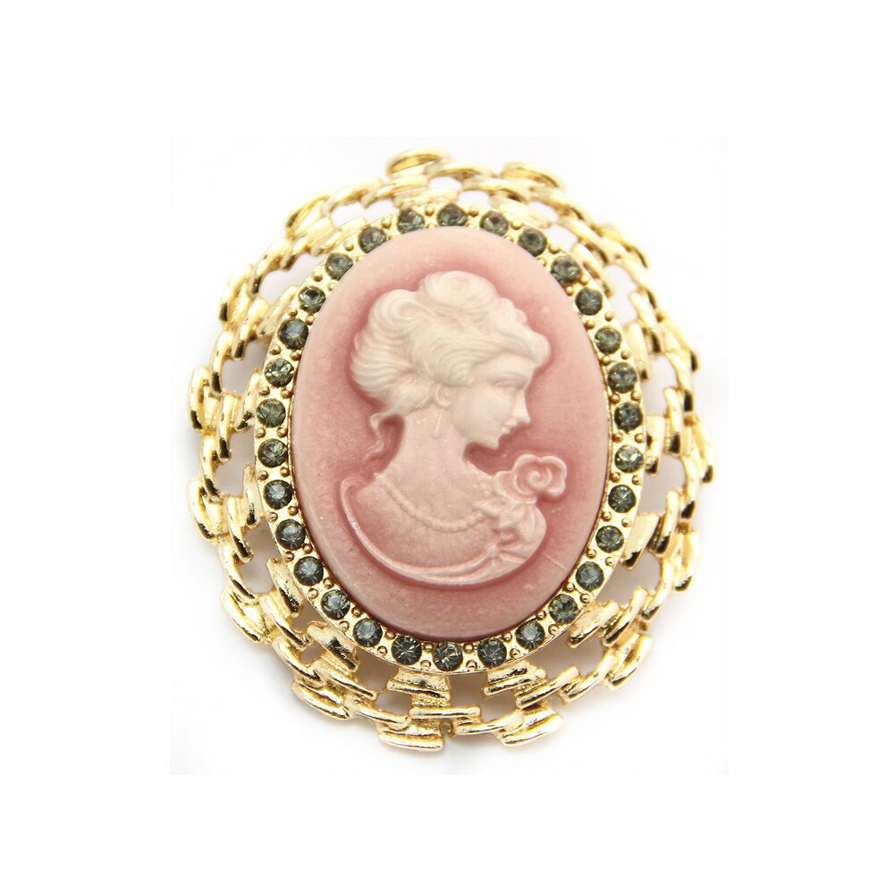 Cameo Brooches
 Vintage Cameo Brooch Brooches Pin Up Crystal Cutout CY022