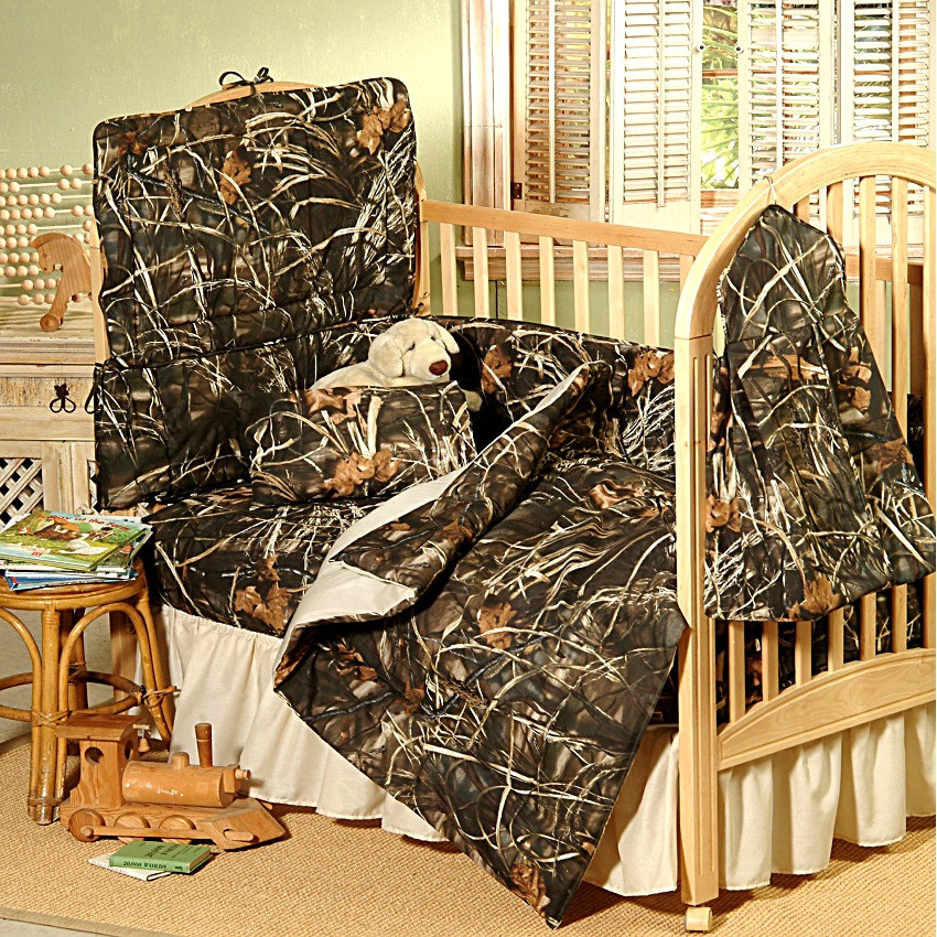 Camouflage Baby Decor
 Max 4 REALTREE Indoors Camo Baby Crib Bedding Set