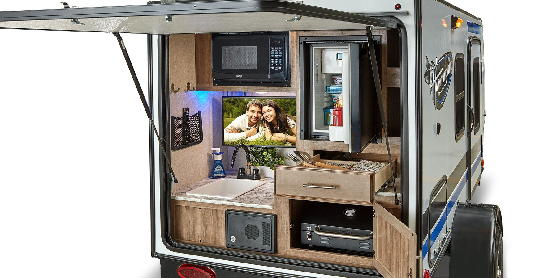 Camper Outdoor Kitchen
 Hummingbird Travel Trailer