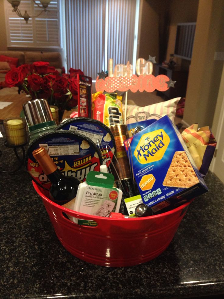 Camping Gift Basket Ideas
 Best 25 Camping t baskets ideas on Pinterest