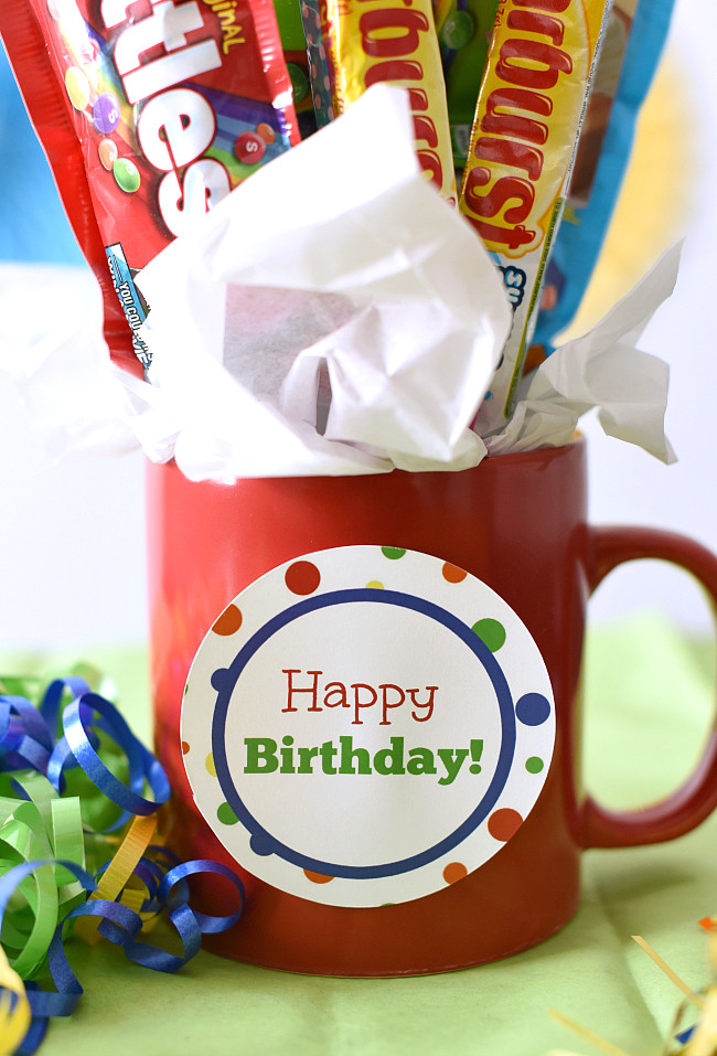 Candy Birthday Gift Ideas
 Easy Birthday Gift Idea Candy Bouquet in a Mug – Fun Squared