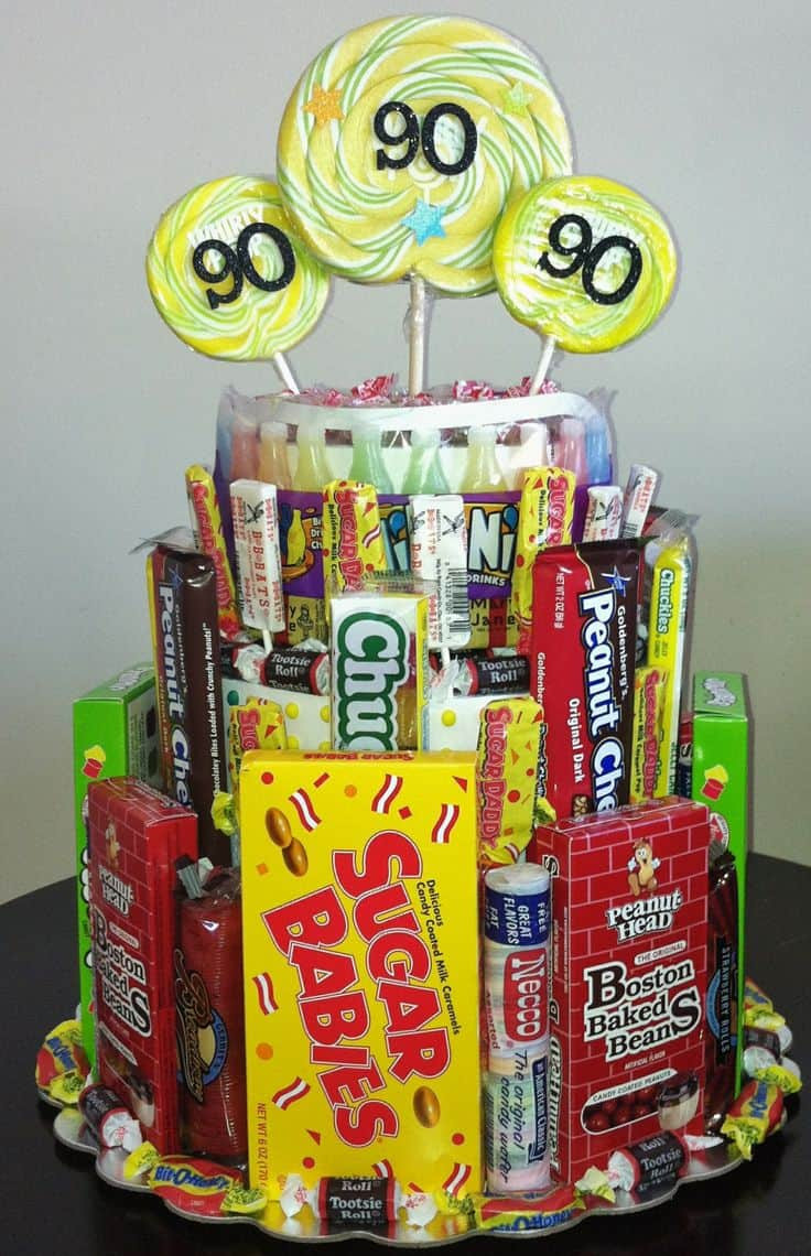 Candy Birthday Gift Ideas
 90th Birthday Centerpieces 11 Lovely Table Decorations