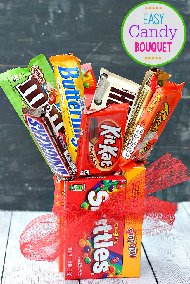 Candy Birthday Gift Ideas
 Easy Candy Bar Bouquet Crazy Little Projects