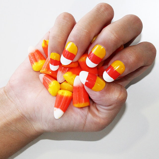 Candy Corn Nails
 Nail Polish Ideas 4 Candy Inspired Manis