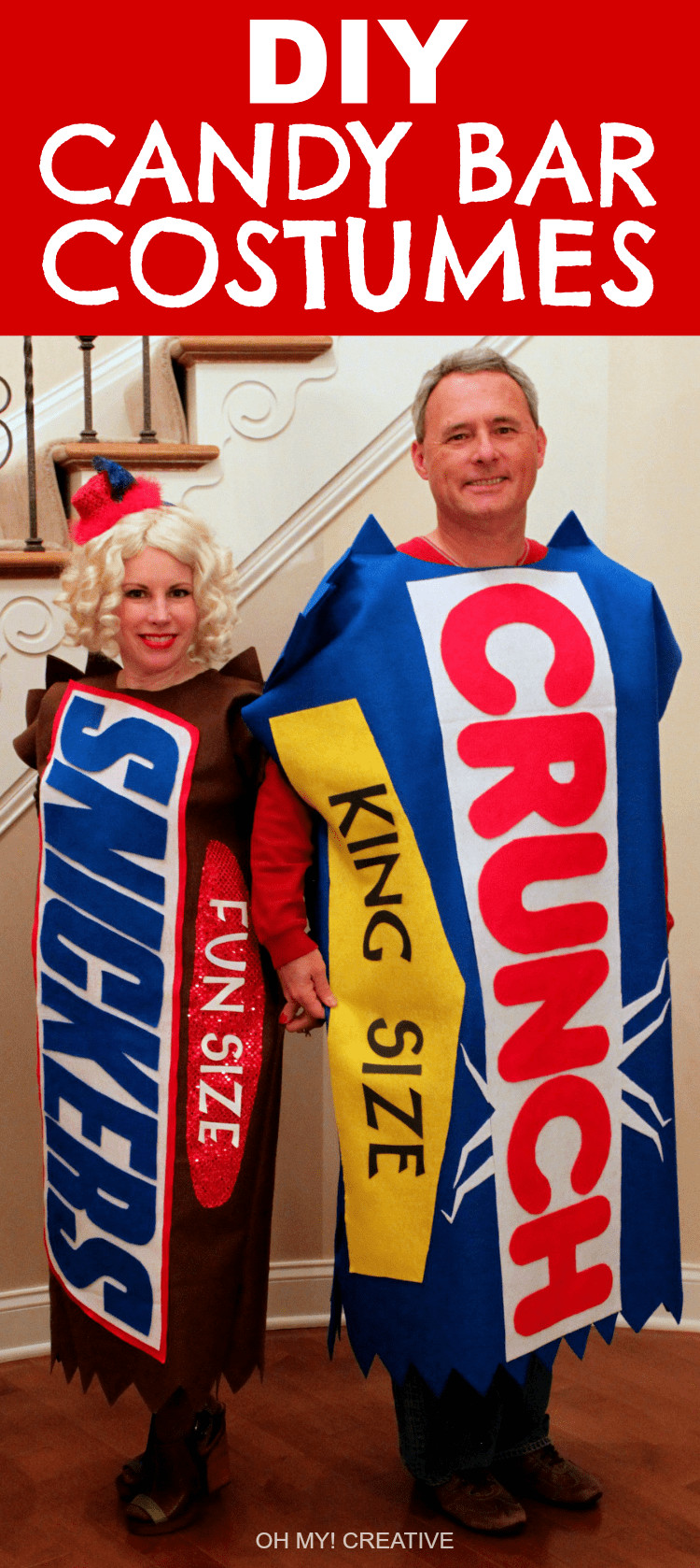 Candy Costumes DIY
 DIY Candy Bar Halloween Costumes Oh My Creative