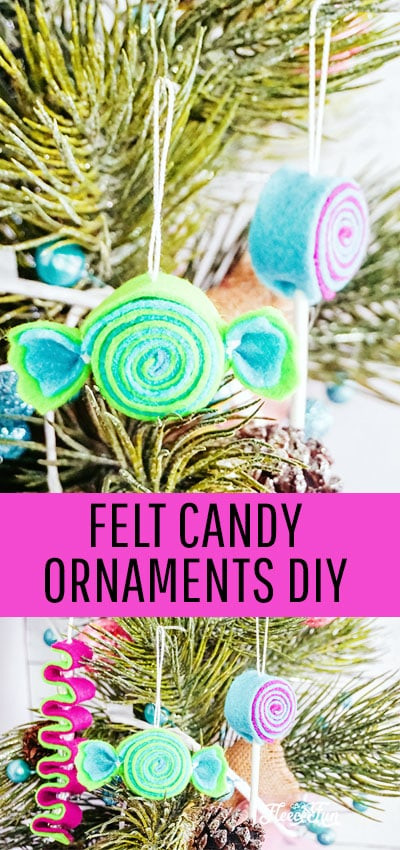 Candy Ornaments For Christmas Tree
 DIY Felt Candy Christmas Tree Ornaments ♥ Fleece Fun