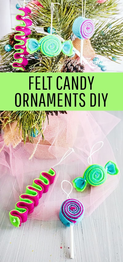 Candy Ornaments For Christmas Tree
 DIY Felt Candy Christmas Tree Ornaments ♥ Fleece Fun