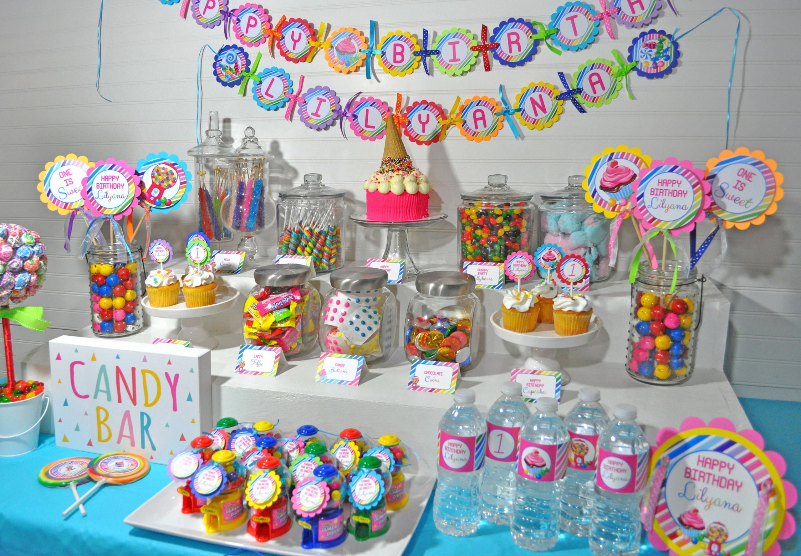 Candy Shoppe Birthday Party Ideas
 1st Birthday Invitations Candy Sweet Shoppe Invitations
