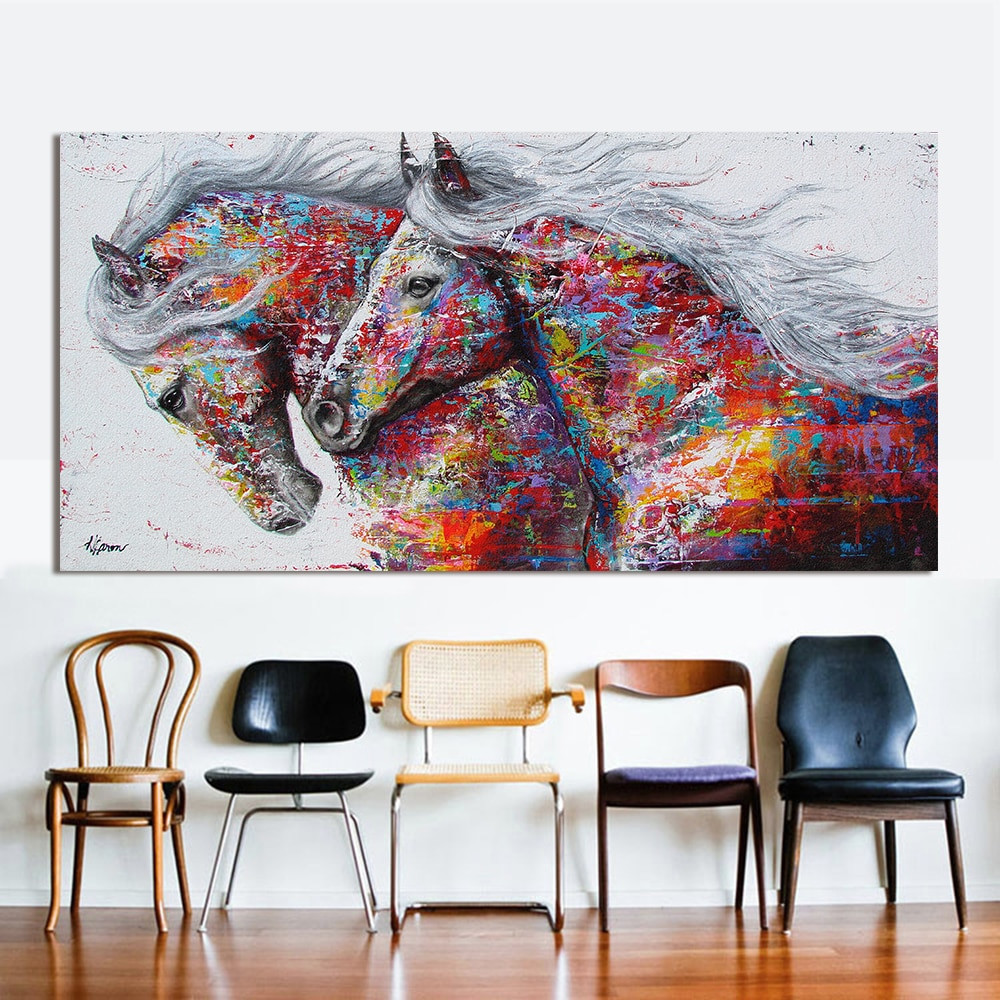 Canvas Painting For Living Room
 HDARTISAN Wall Art Picture Canvas Oil Painting Animal