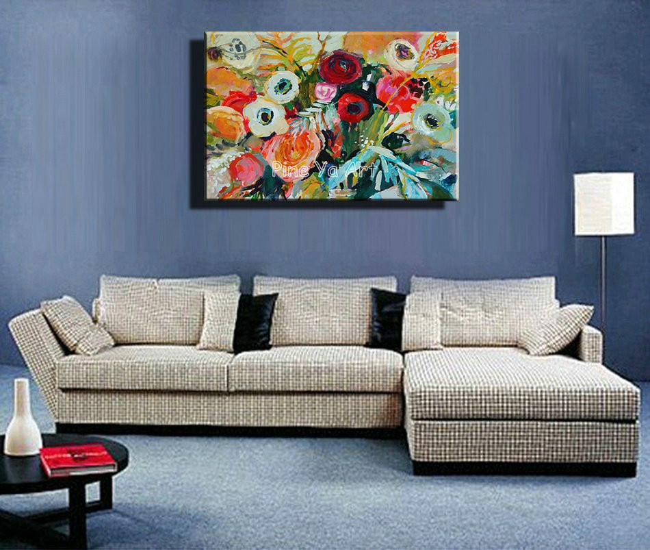 Canvas Painting For Living Room
 Famous artist acrylic paint living room abstract modern