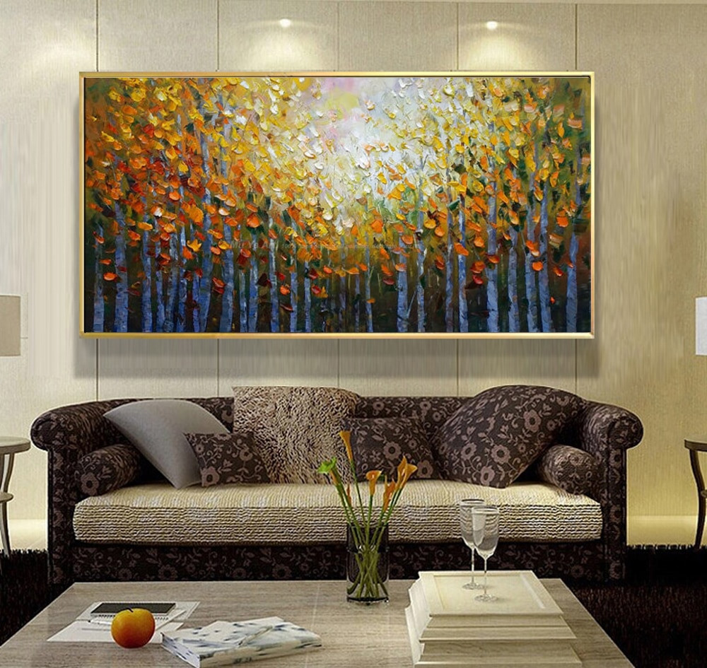 Canvas Painting For Living Room
 Acrylic painting landscape modern paintings for living