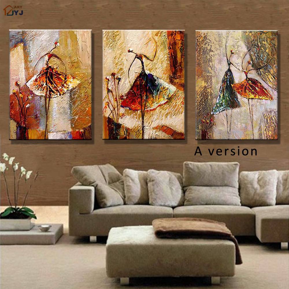 Canvas Painting For Living Room
 Ballet Dancer Picture Hand Painted Modern Abstract Oil