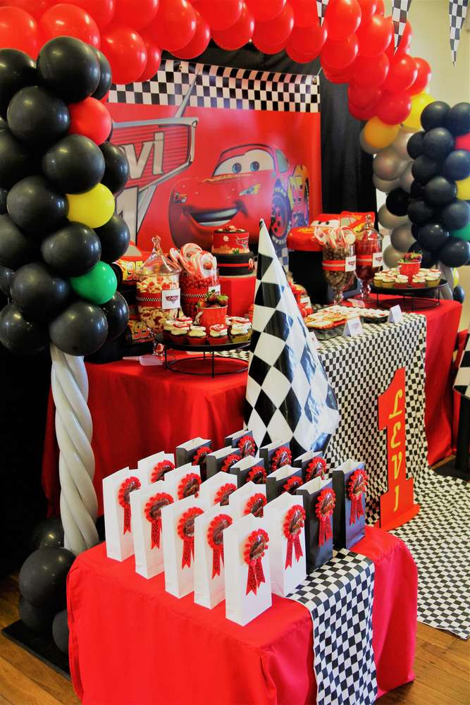 Car Birthday Party
 Cars Disney movie Birthday Party Ideas