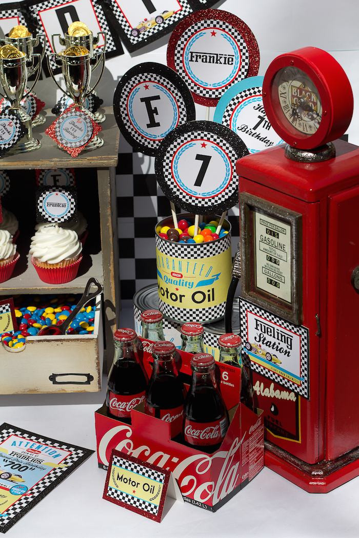 Car Birthday Party
 Kara s Party Ideas Vintage Race Car Themed Birthday Party