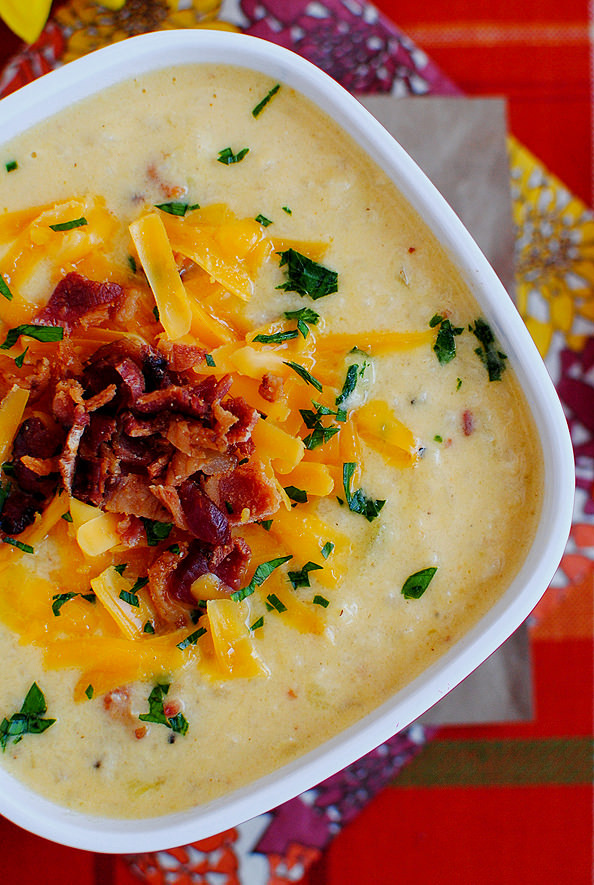 Carbs In Potato Soup
 Bacon Cheddar Cauliflower Chowder Low Carb Alternative to