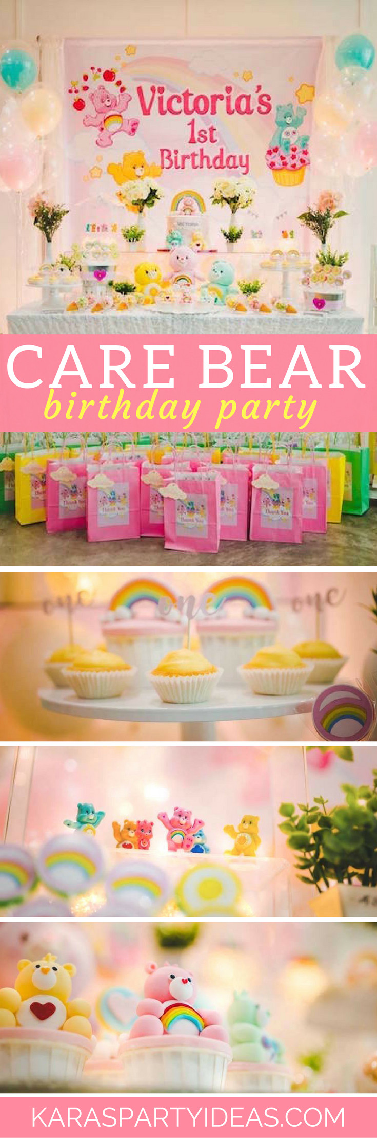 Care Bear Birthday Party
 Kara s Party Ideas Care Bear Birthday Party