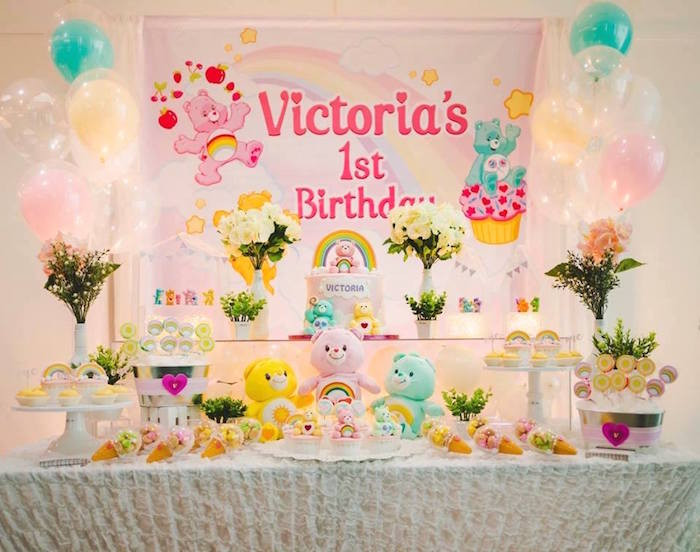 Care Bear Birthday Party
 Kara s Party Ideas Care Bear Birthday Party