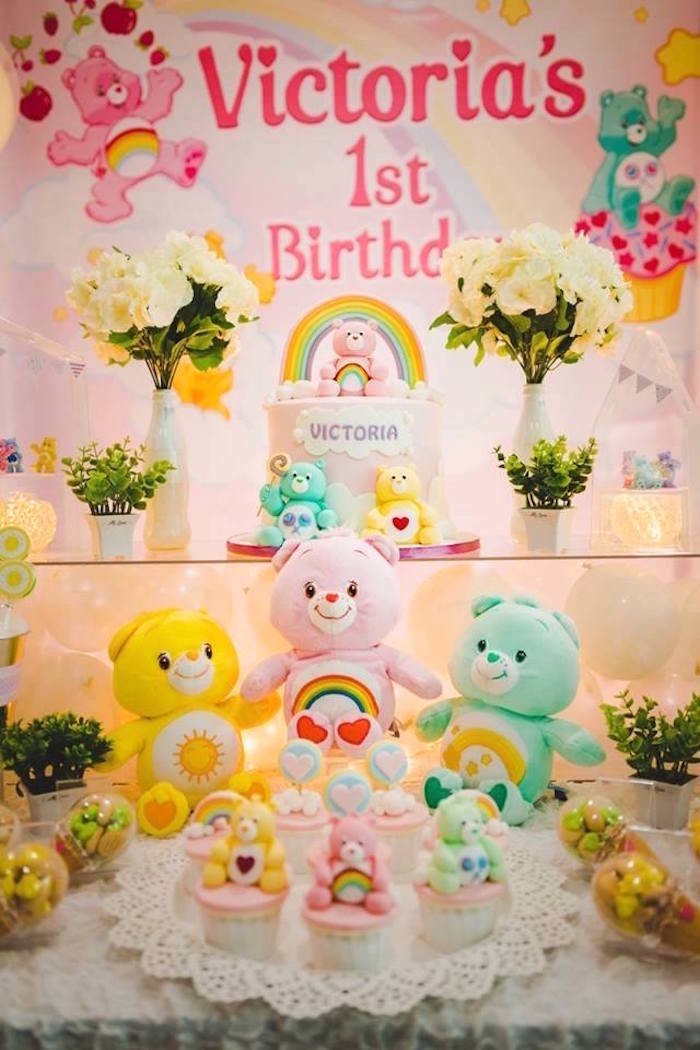 Care Bear Birthday Party
 Kara s Party Ideas Care Bear Birthday Party