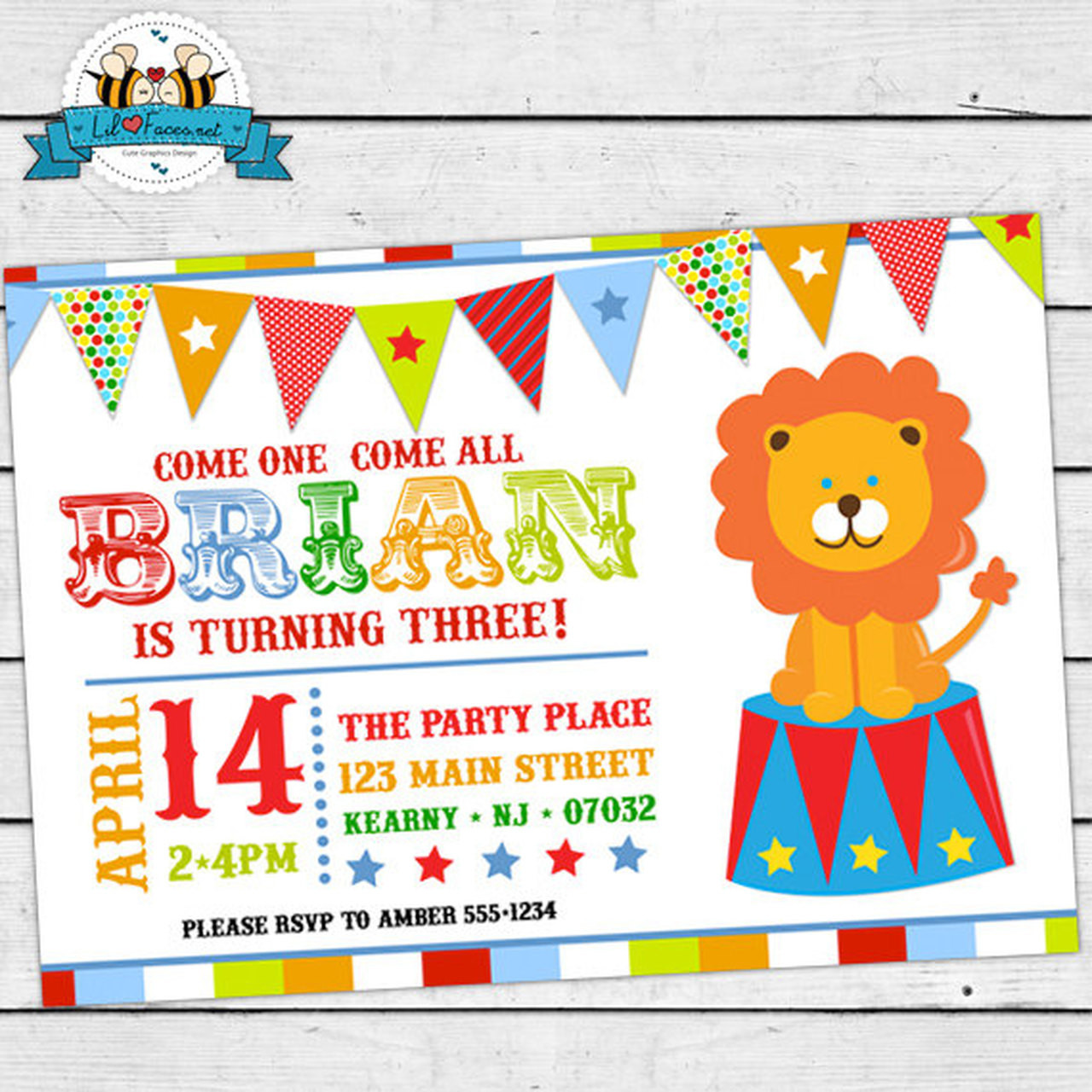 Carnival Birthday Invitation
 Circus Birthday Party Invitation Printable Invitation