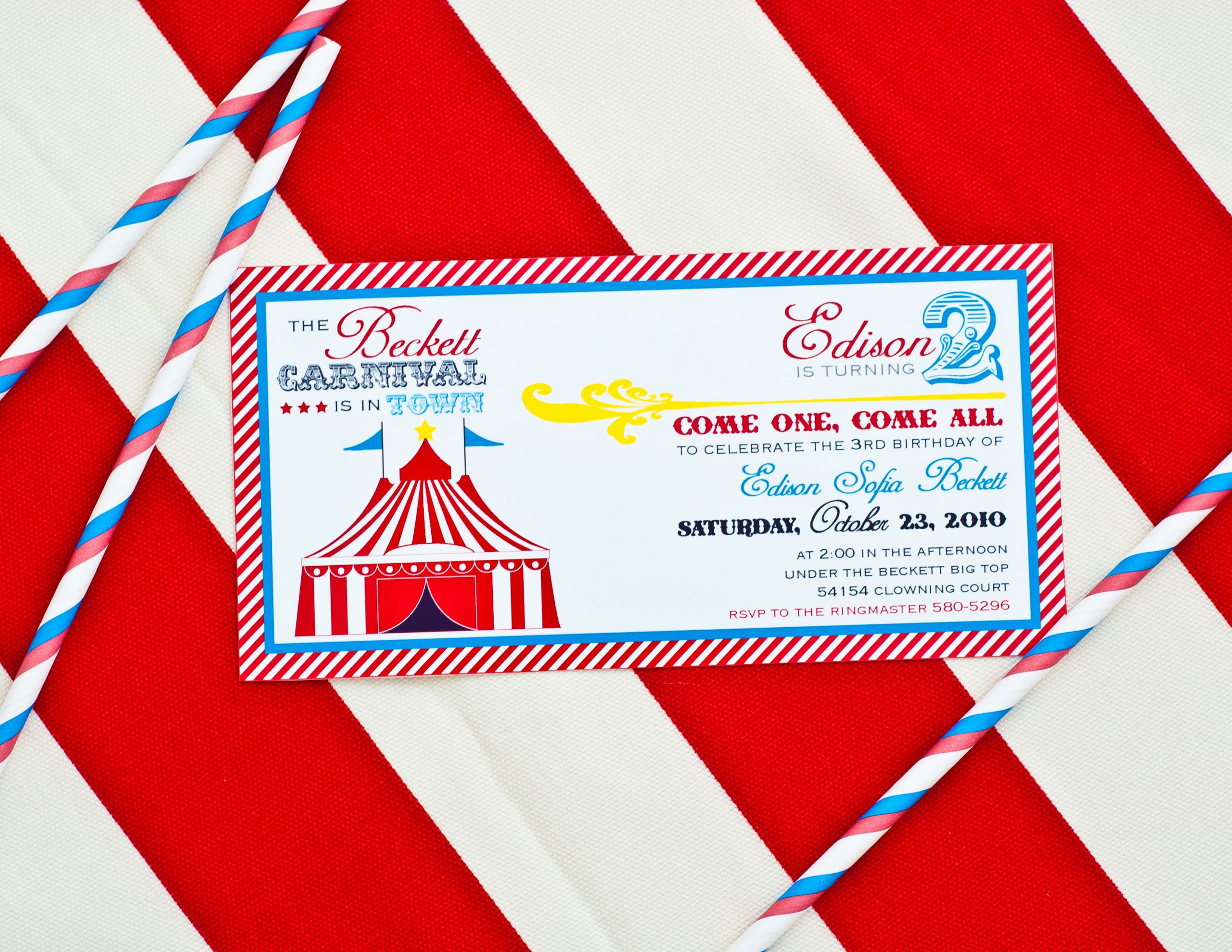 Carnival Birthday Invitation
 Carnival Party Printables Round Up Anders Ruff Custom